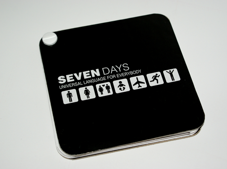 seven days book *caption graphic design